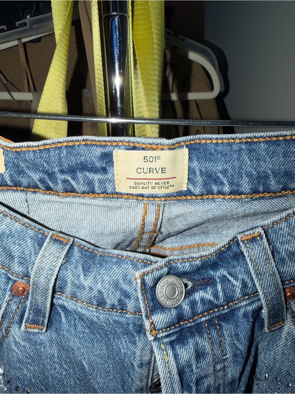 501® Curve Embellished High Waist Straight Leg Jeans - Picture 6 of 8